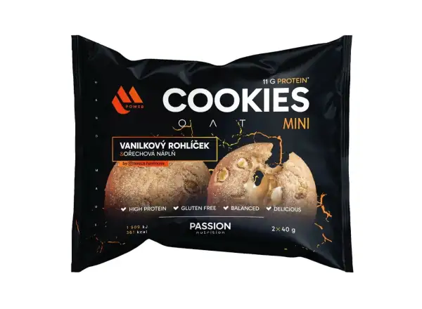 Passion MPower Cookie Gain Mini 2x40g Slaný karamel ořechová náplň