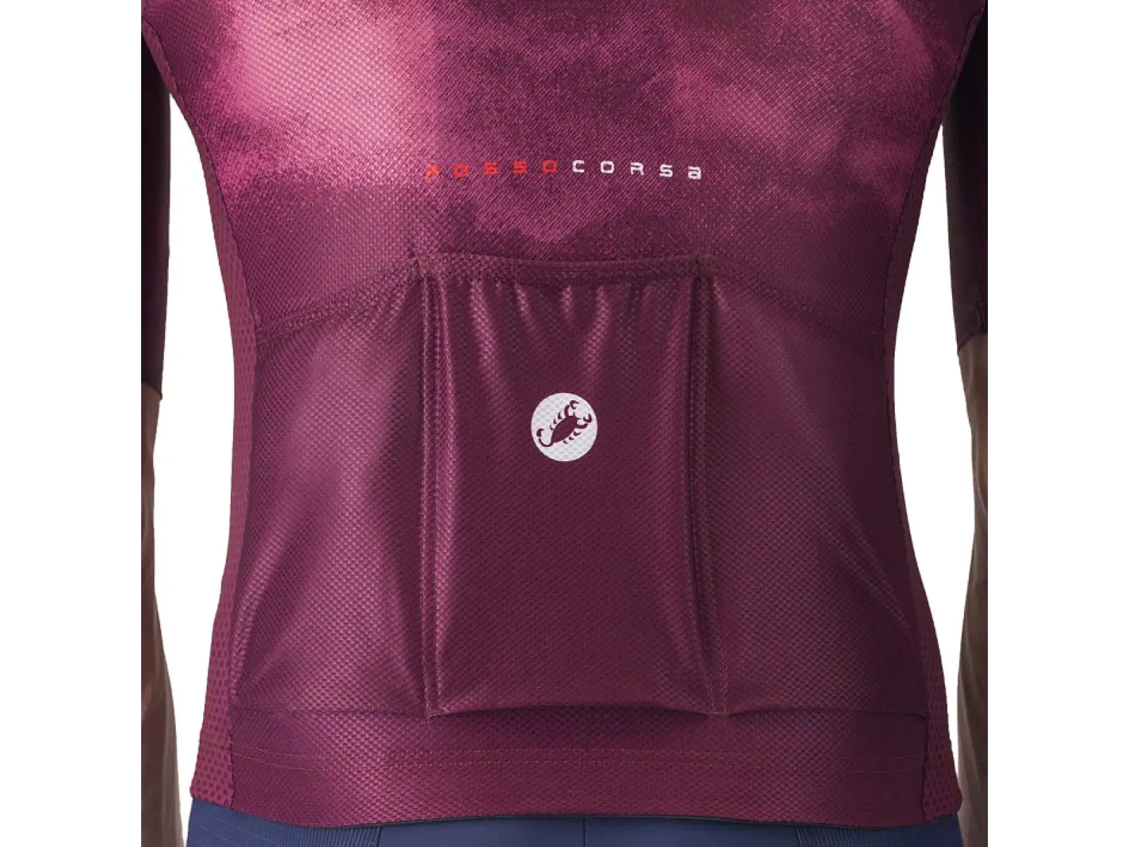 Castelli Climber's A/C pánský dres krátký rukáv Deep Bordeaux/White