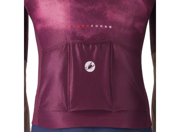 Castelli Climber's A/C pánský dres krátký rukáv Deep Bordeaux/White