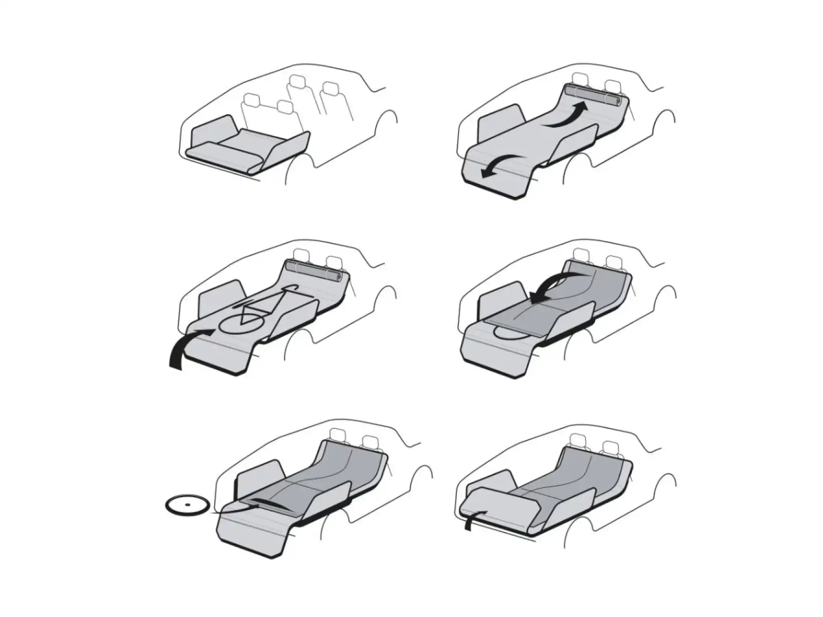 Hiplok Rideshield ochranná podložka 2700 x 1020 mm černá