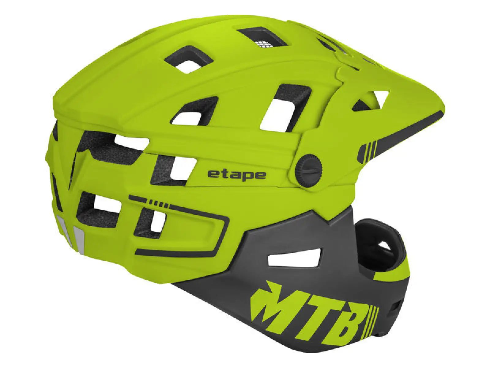 Etape Scudo dětská přilba limeta/černá mat