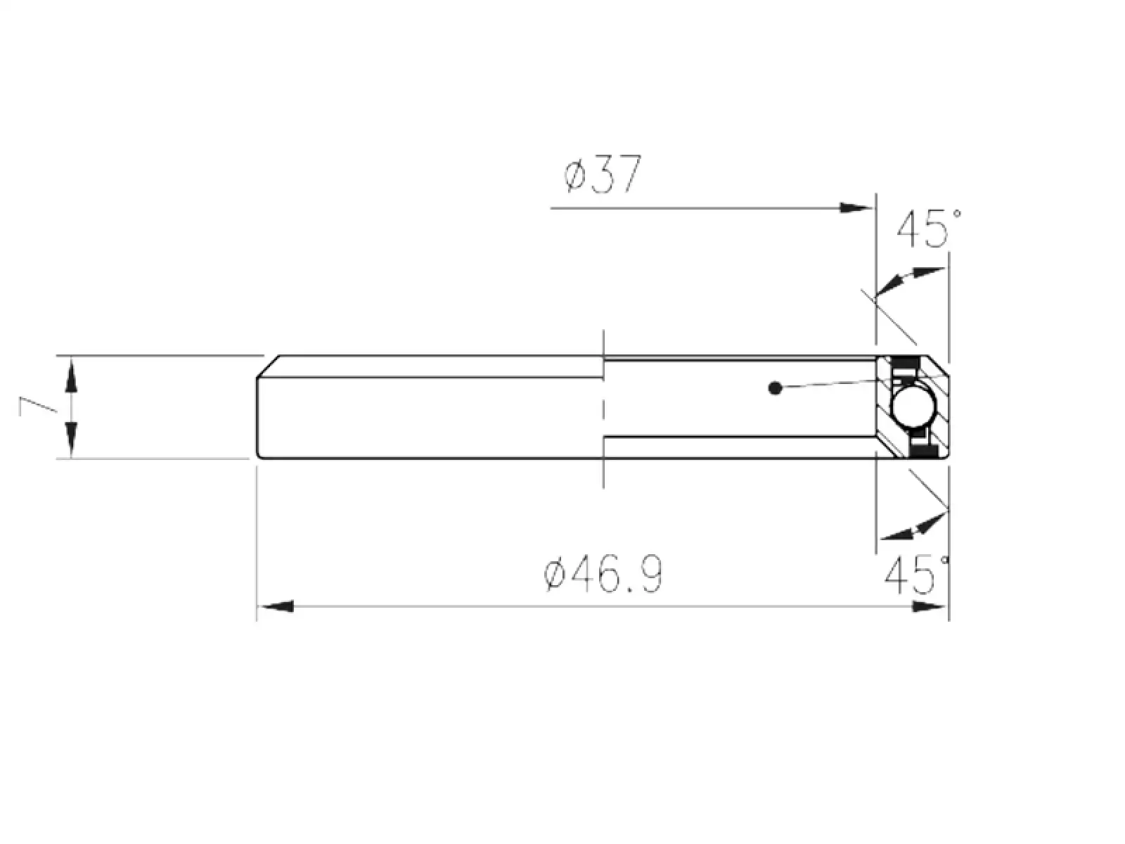 FSA ACB MR137 (No.54) 1-1/4" ložisko 45x45