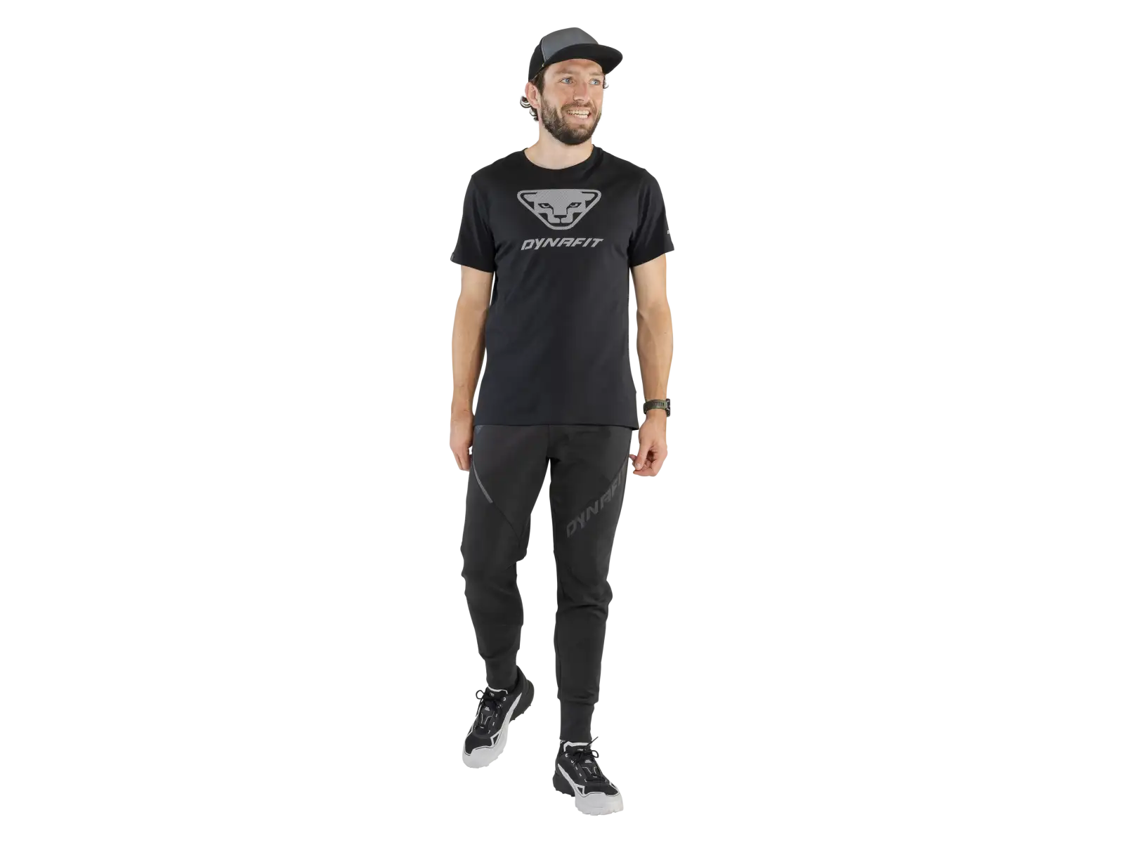 Dynafit Graphic Cotton pánské triko krátký rukáv Black Out/3D
