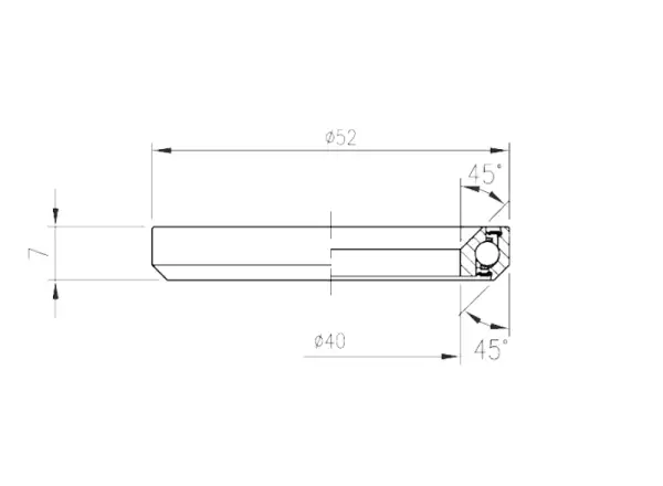 FSA TH-070 (MR128R) Super Light ACB ložisko 45x45 1,5"