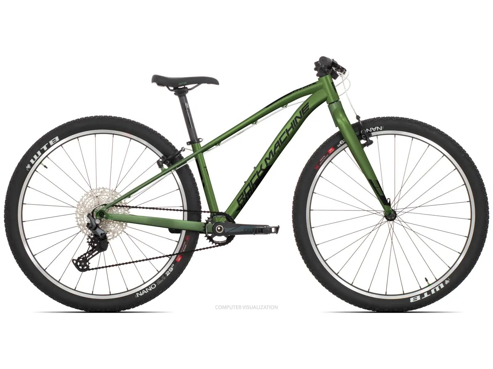 Rock Machine Thunder 29" VB dětské kolo S Gloss Metallic Khaki/Pearl Black