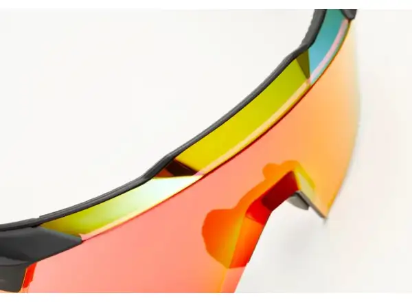 100% Aerocraft brýle Soft Tact Black/HiPER Red Multilayer Mirror