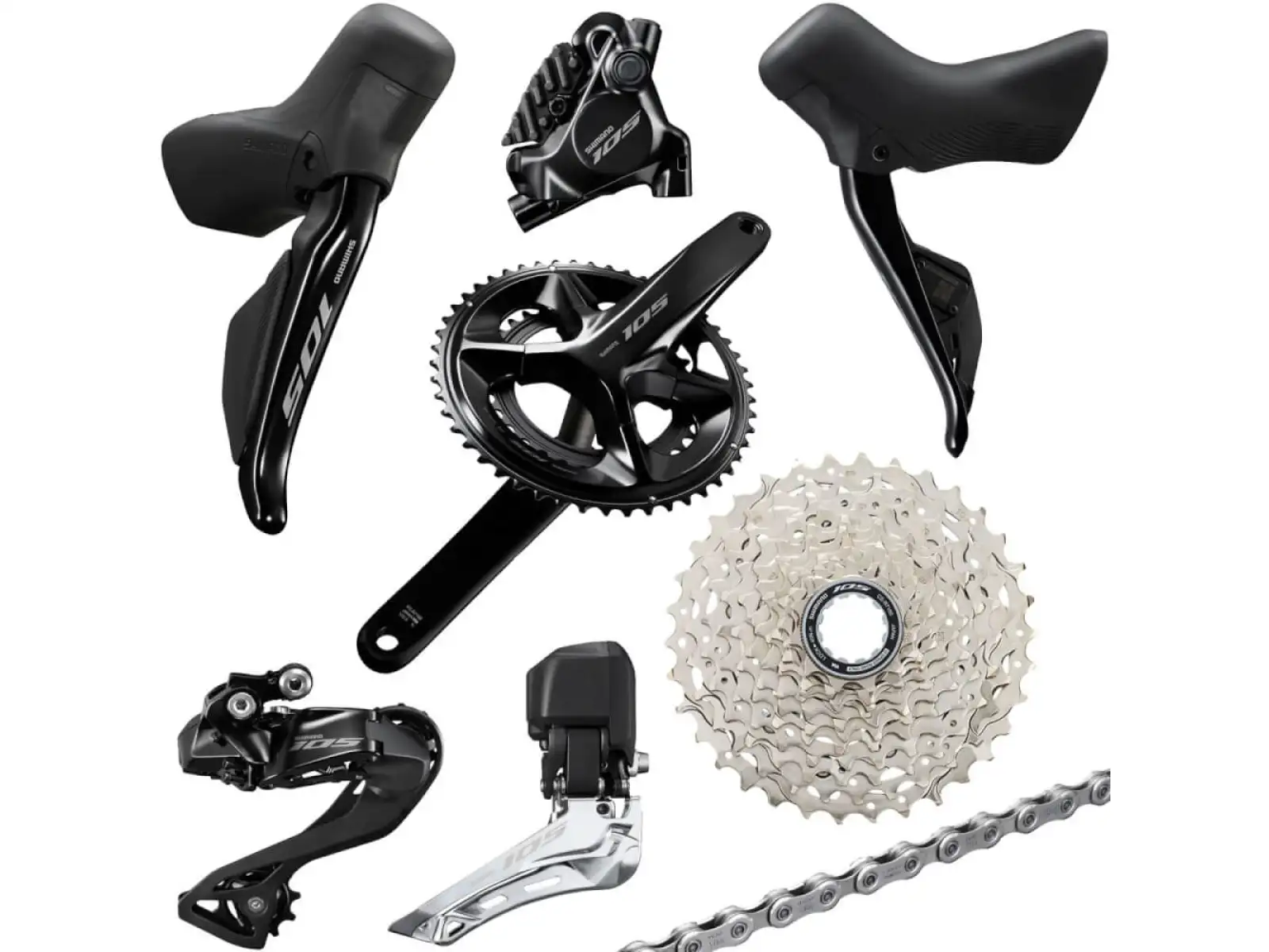 Shimano 105 Di2 R7150 silniční elektronická sada s hydraulickými brzdami