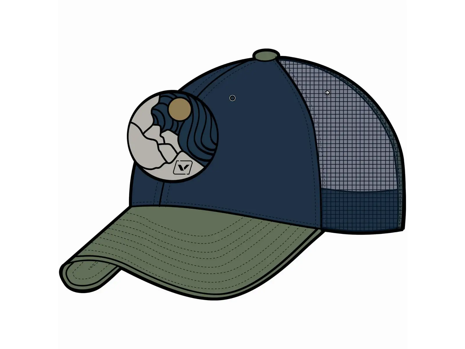 Viking Hat kšiltovka navy/olive