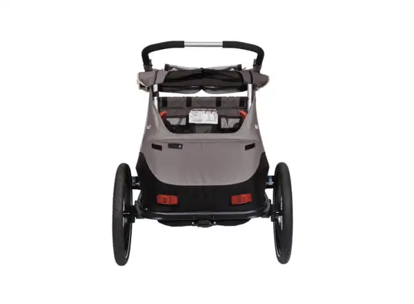 XLC DUOs BS-C10 dětský dvoumístný závěsný vozík 20" šedá/béžová/antracit