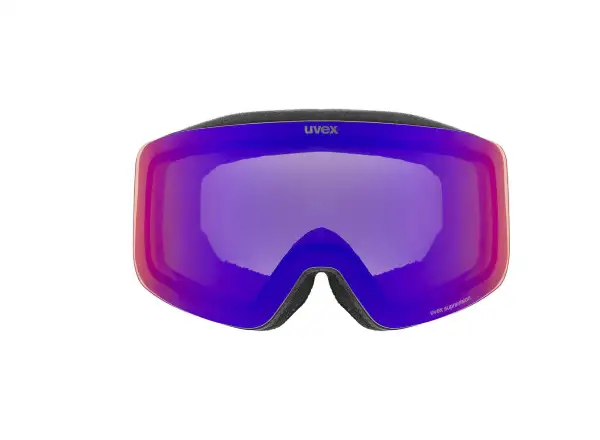 Uvex Pwdr Fm dětské lyžařské brýle Black Matt DL/Ruby On Green
