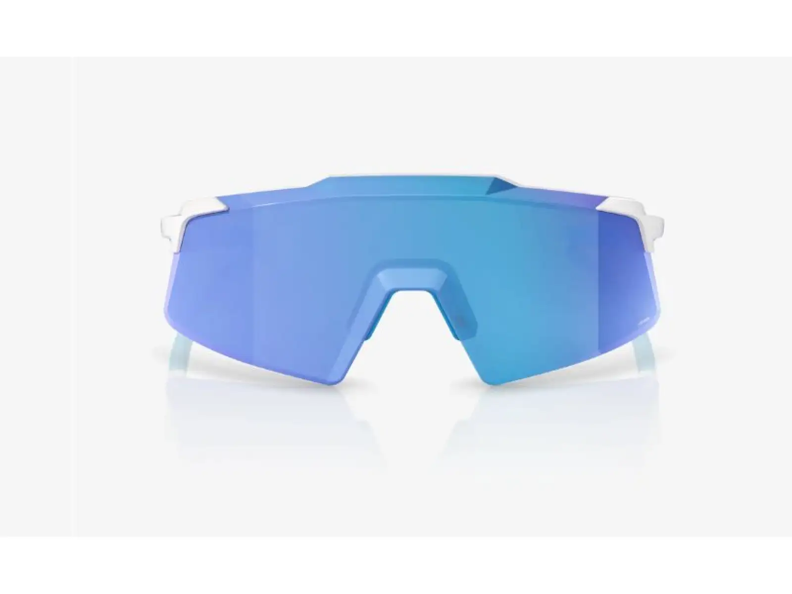 100% Aerocraft brýle Matte White/HiPER Blue Mirror