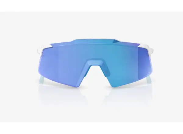 100% Aerocraft brýle Matte White/HiPER Blue Mirror