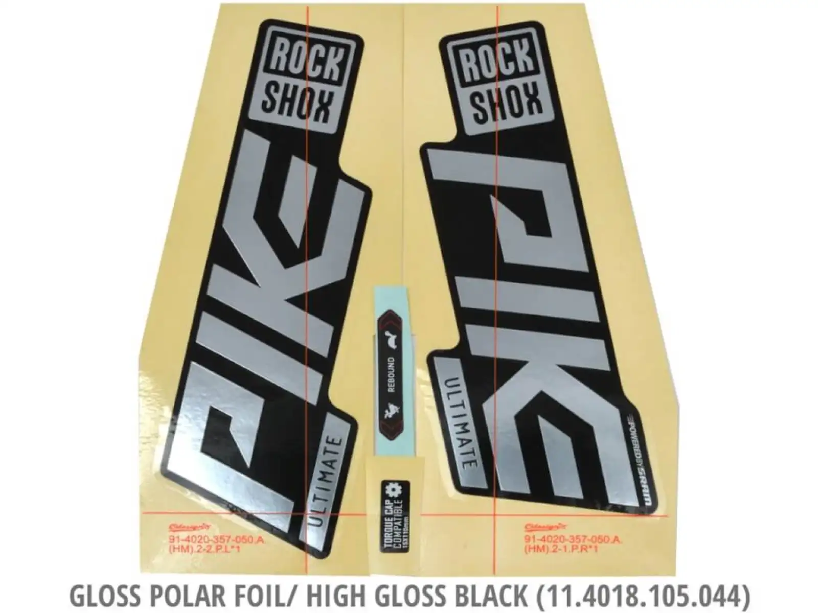 Rock Shox Decal Pike Ultimate 27,5"/29" 2021 gloss polar foil/high gloss black