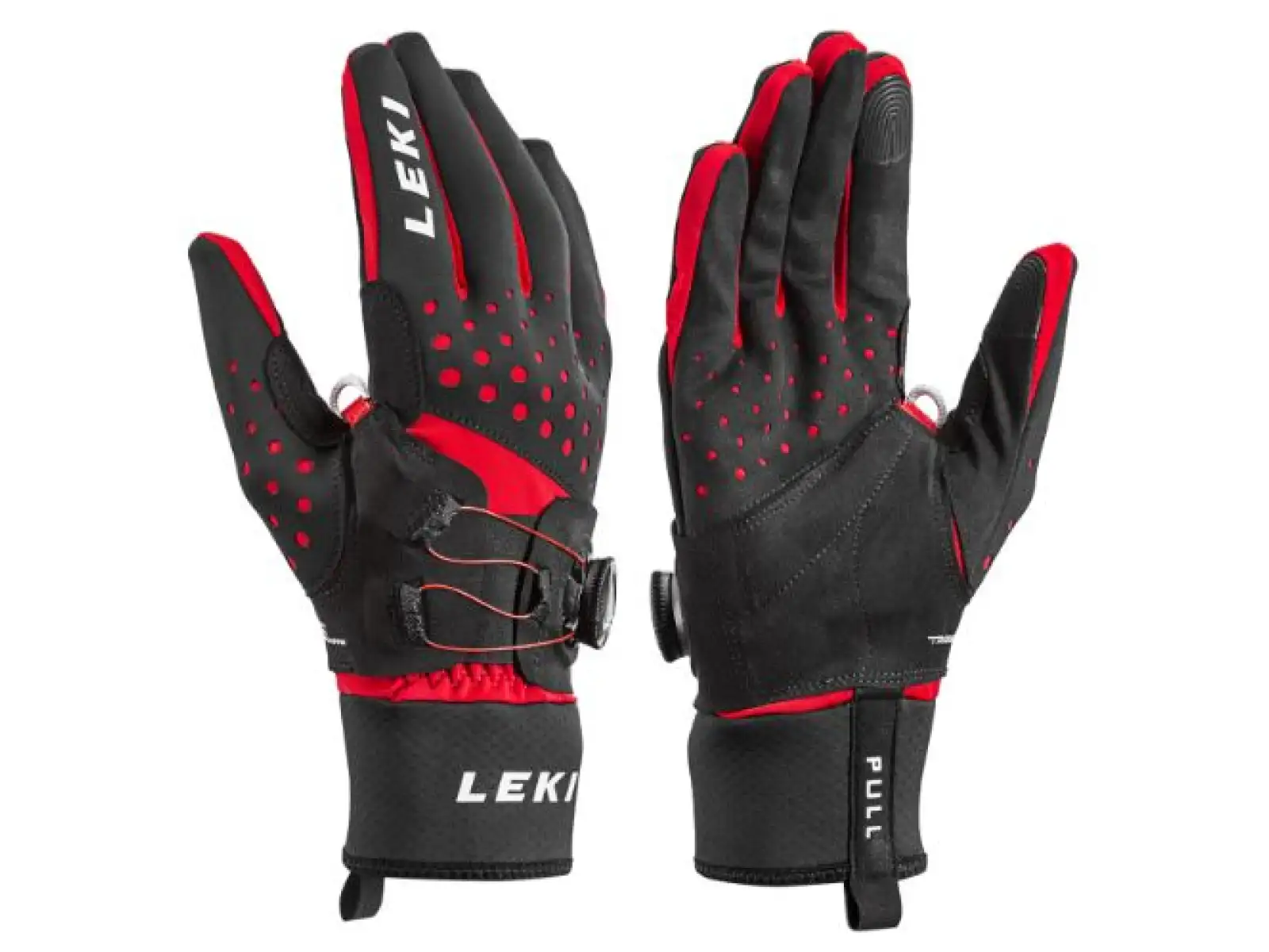 Leki Nordic Tune Shark Boa® běžecké rukavice black/red
