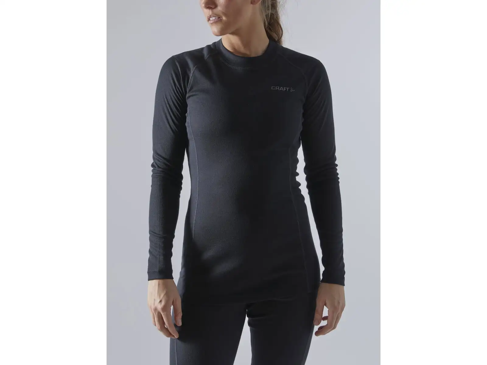 Craft Core Warm Baselayer dámský set triko dlouhý rukáv+kalhoty černá