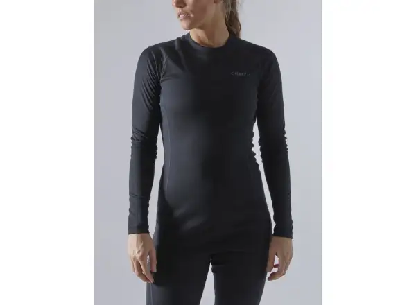 Craft Core Warm Baselayer dámský set triko dlouhý rukáv+kalhoty černá