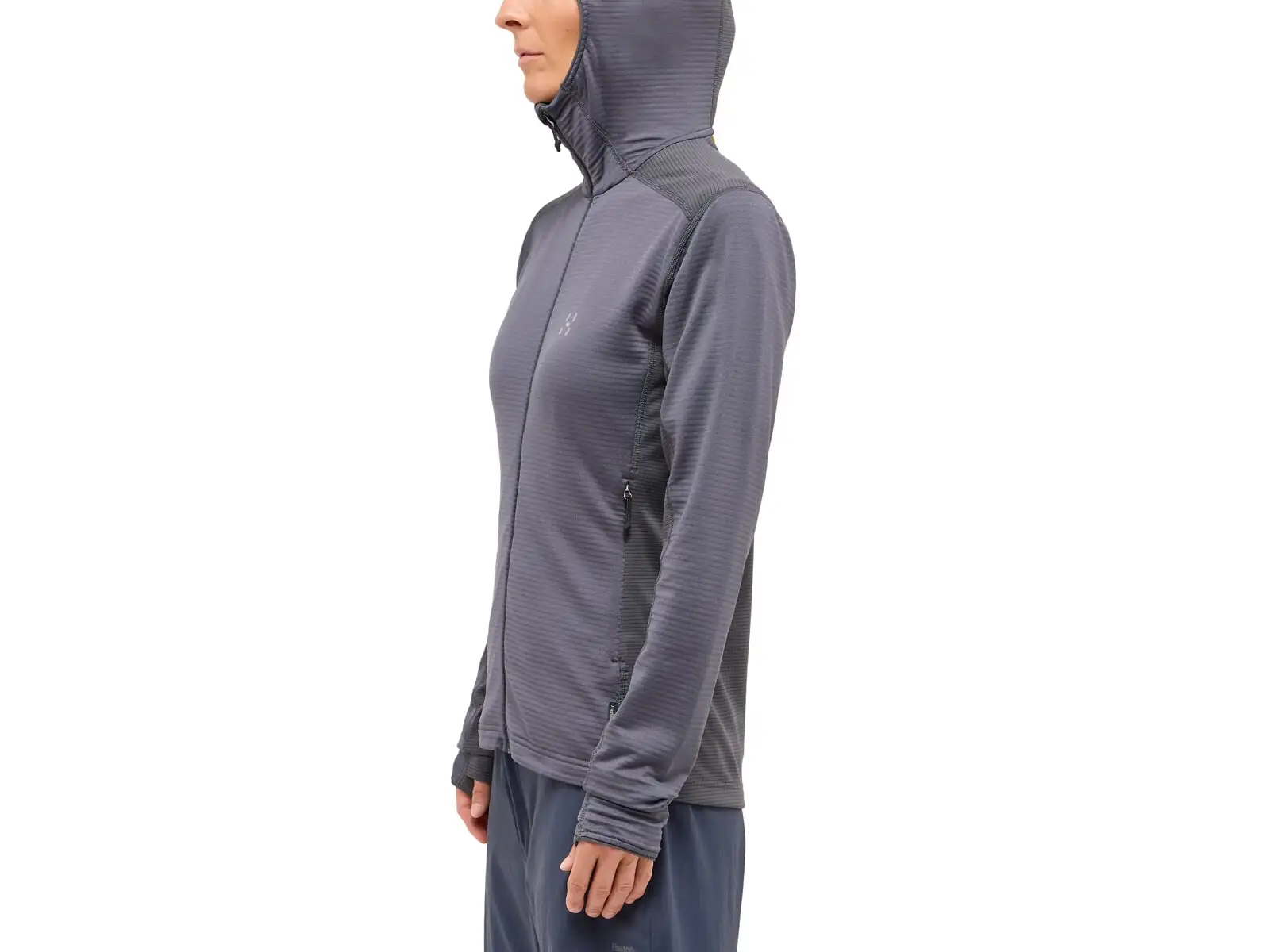 Haglöfs L.I.M Mid Multi Hood dámská mikina s kapucí tmavě šedá
