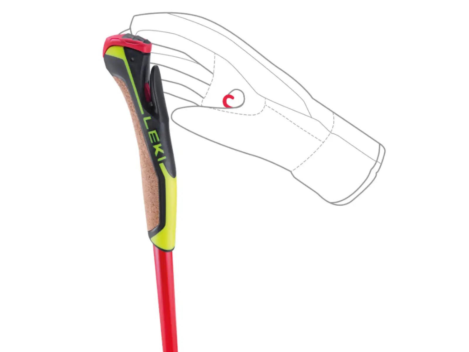 Leki PRC 750 běžecké hole Bright red/Neon yellow/Black