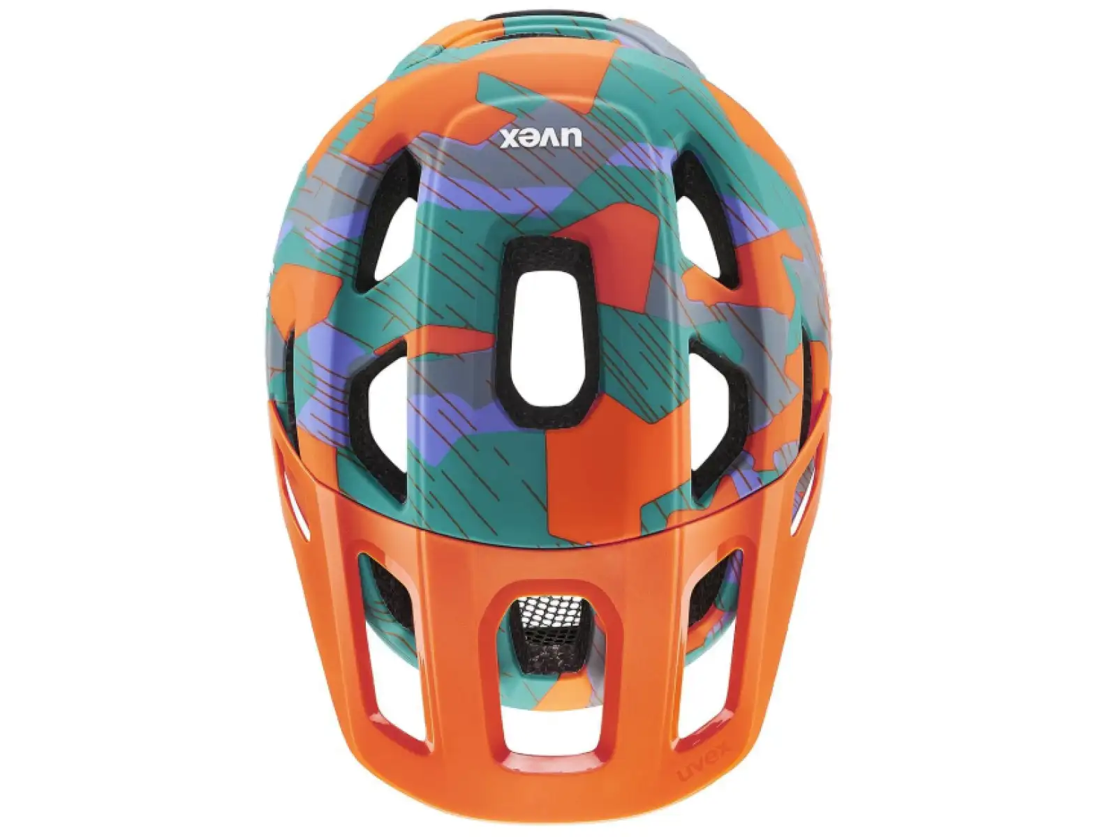 Uvex React Jr. dětská přilba Papaya/Camo Matt