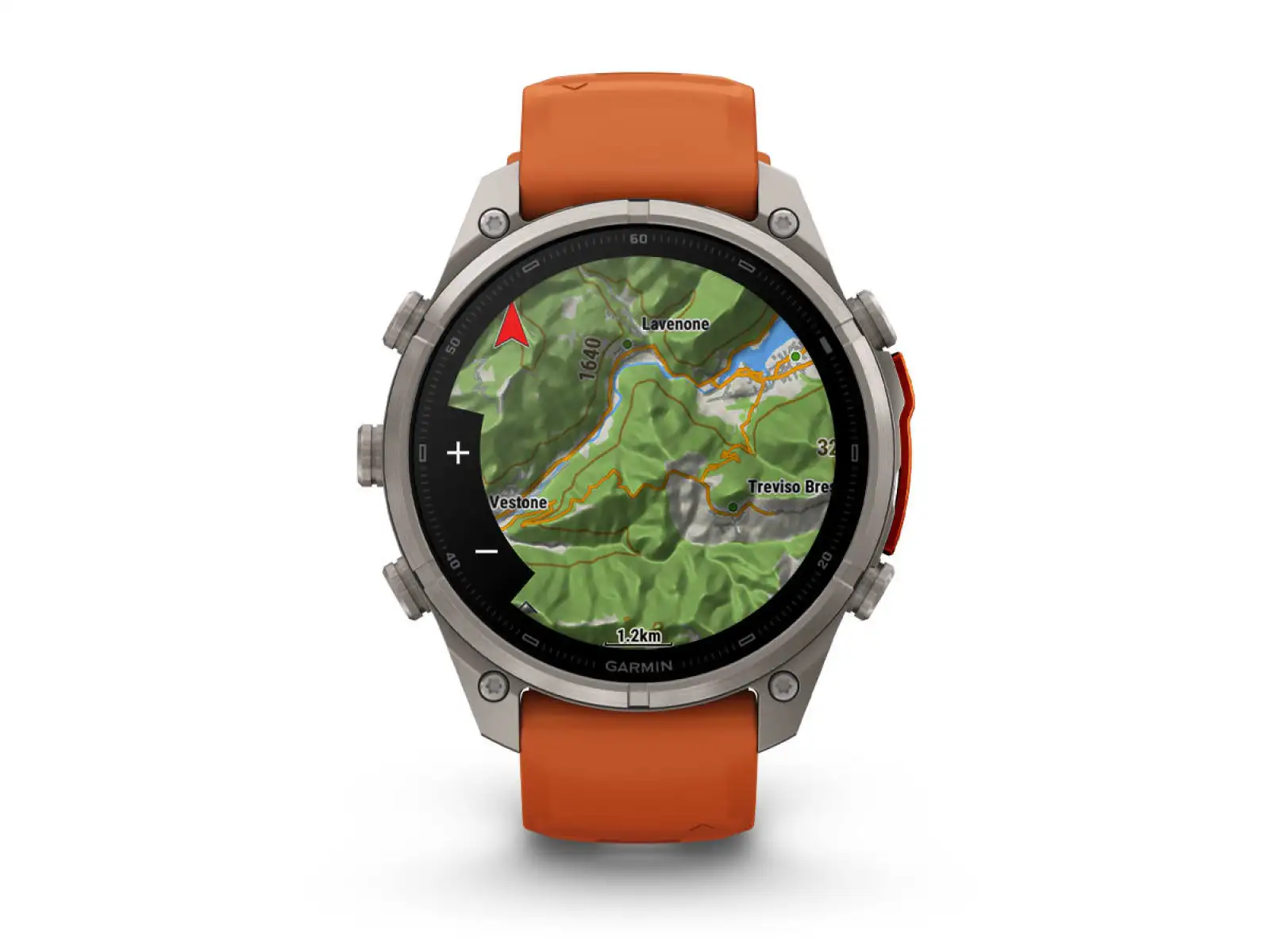 Garmin Fénix 9 Pro inReach 47 mm chytré hodinky Titanium Autumn orange/Spark orange