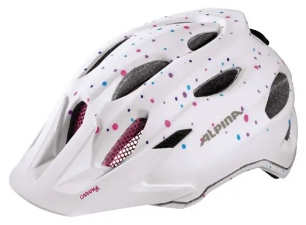 Alpina Carapax Jr. dětská přilba white polka dots