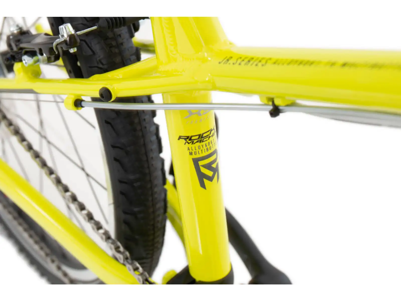 Rock Machine Thunder 24 Gloss Radioactive Yellow/Black/Dark Grey dětské kolo