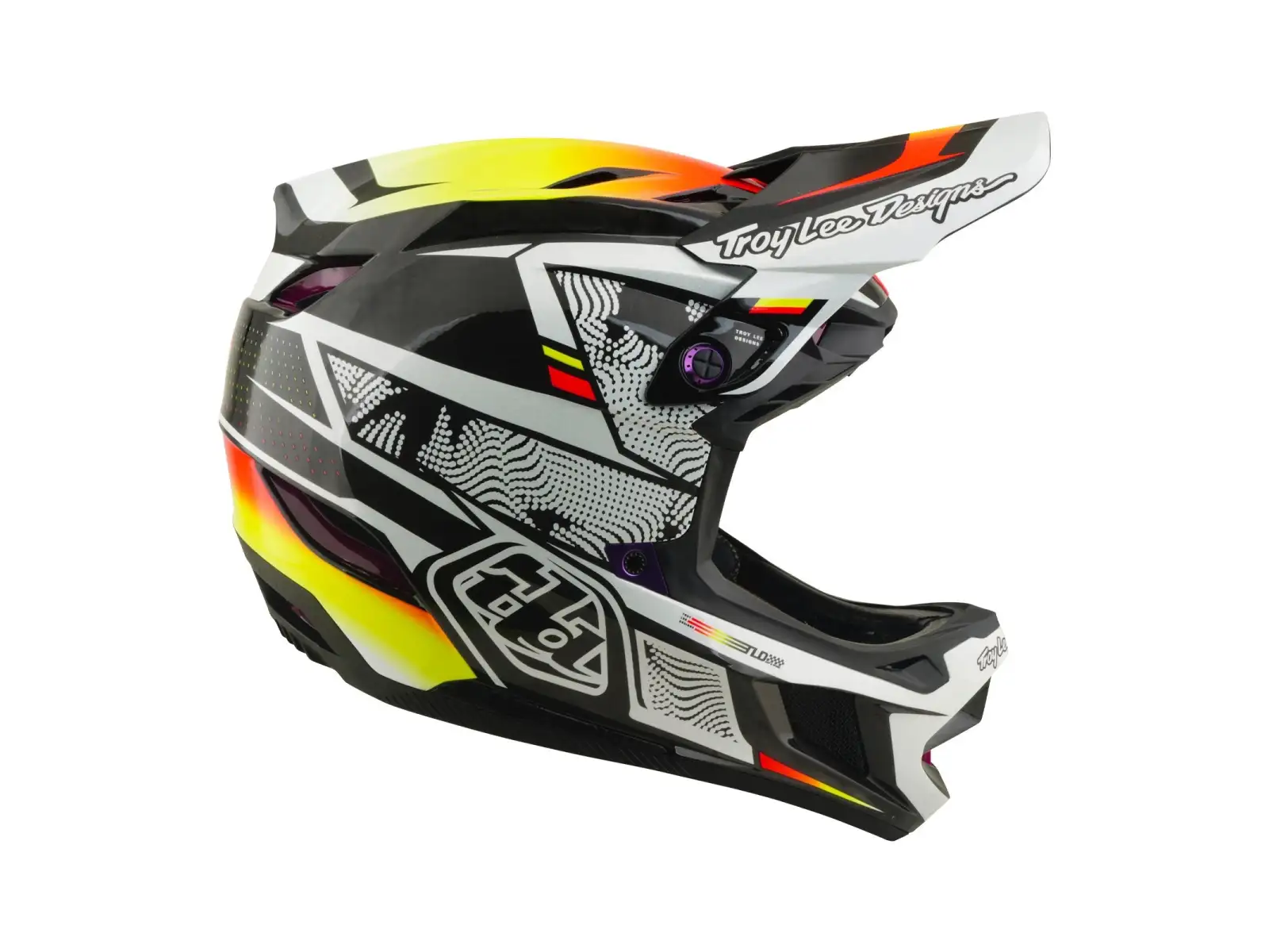 Troy Lee Designs D4 Carbon MIPS přilba Lined up Black