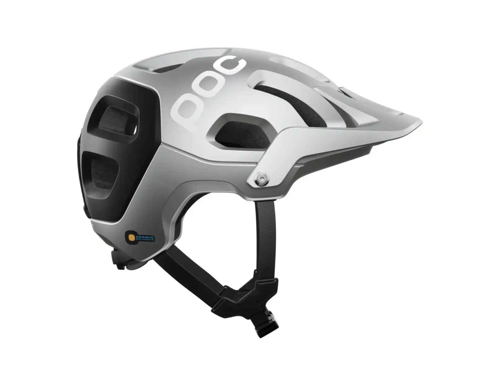 POC Tectal Race MIPS přilba Argentite Silver/Uranium Black Matt