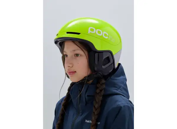 POC POCito Obex dětská lyžařská přilba Fluorescent Yellow/Green