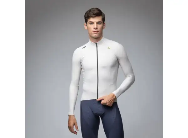 Alé R-EV1 Warm Race pánský zateplený cyklistický dres Stone