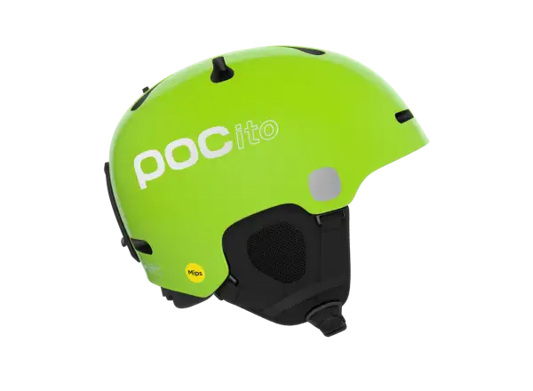POC POCito Fornix MIPS dětská lyžařská přilba Fluorescent Yellow/Green