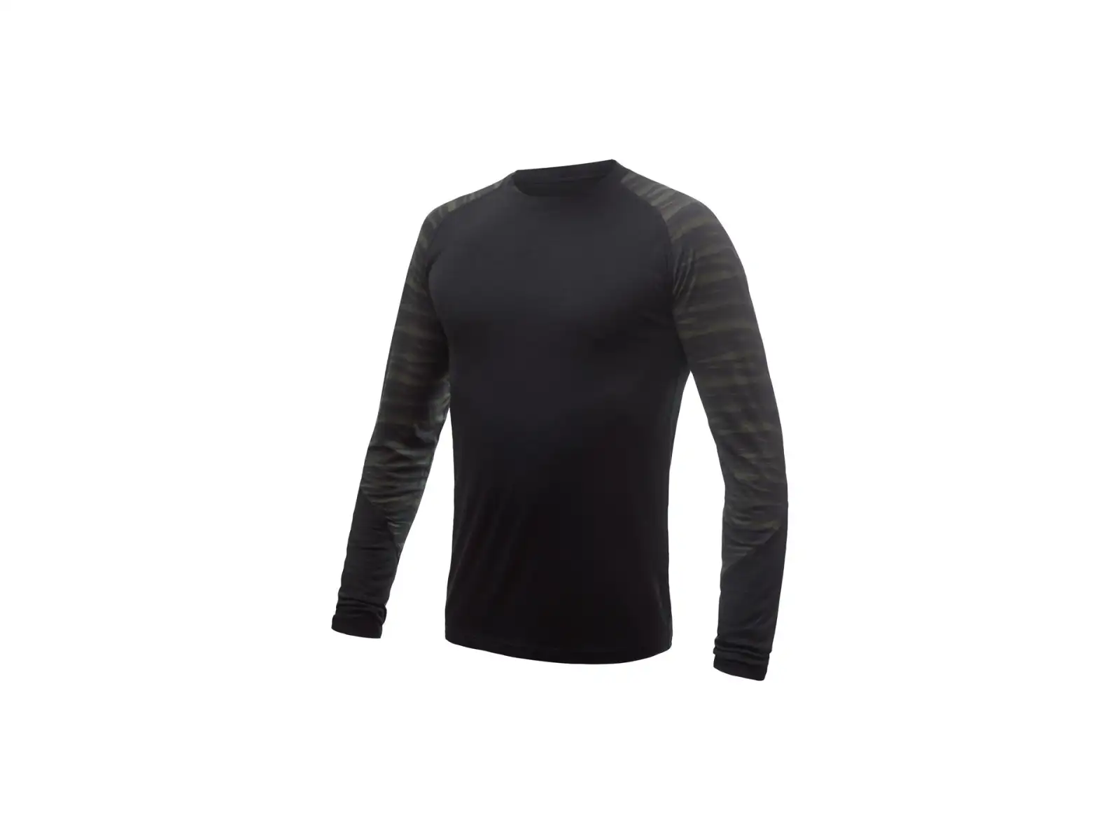 Sensor Merino Impress pánské triko dlouhý rukáv černá/Batik