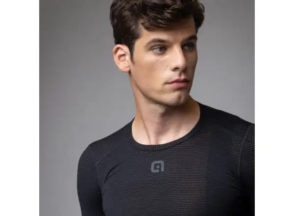 Alé Intimo Merino pánské spodní triko dlouhý rukáv Black