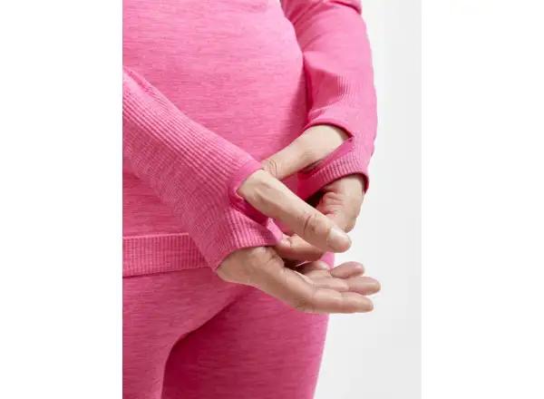 Craft CORE Dry Active Comfort Zip dámské triko dlouhý rukáv růžová
