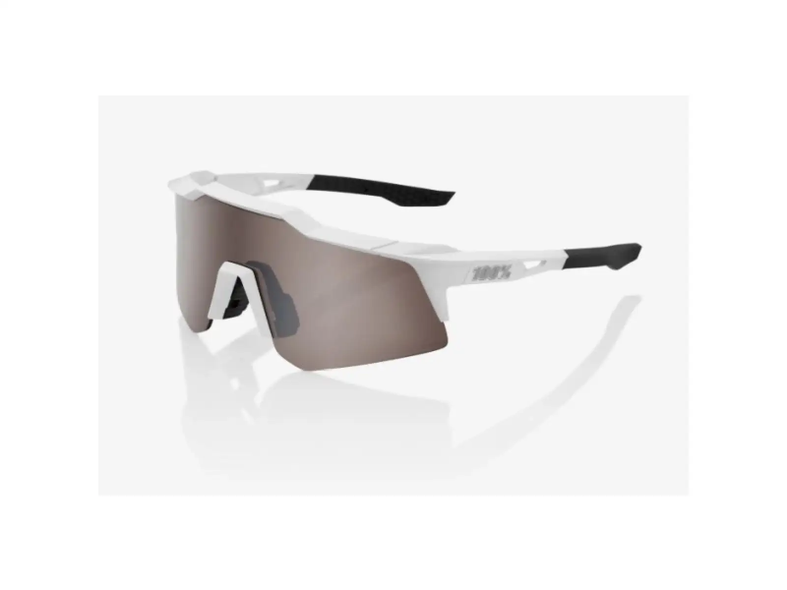 100% Speedcraft XS brýle Matte White/HiPER Silver/Mirror Lens