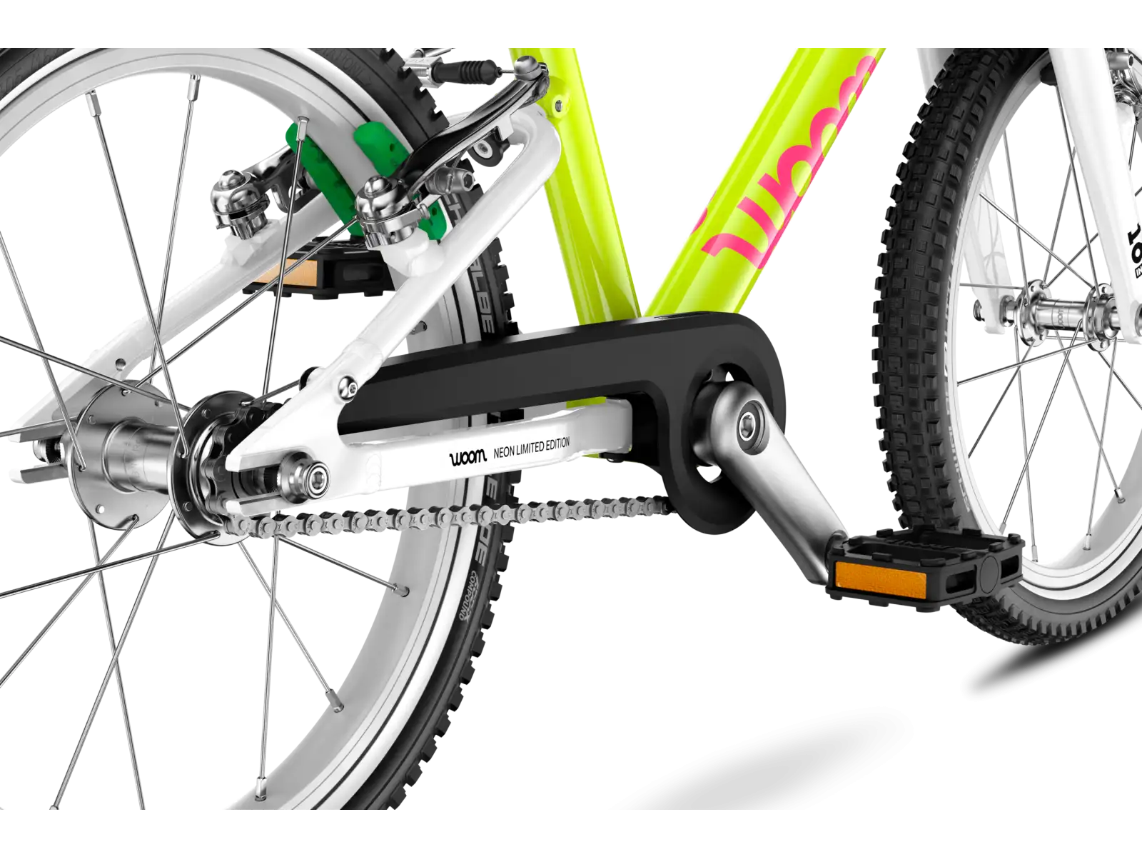 Woom GO 3 dětské kolo neon lime