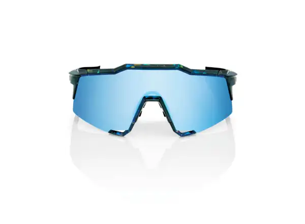 100% SPEEDCRAFT cyklistické brýle Black Holographic/Hiper blue Multilayer Mirror Lens