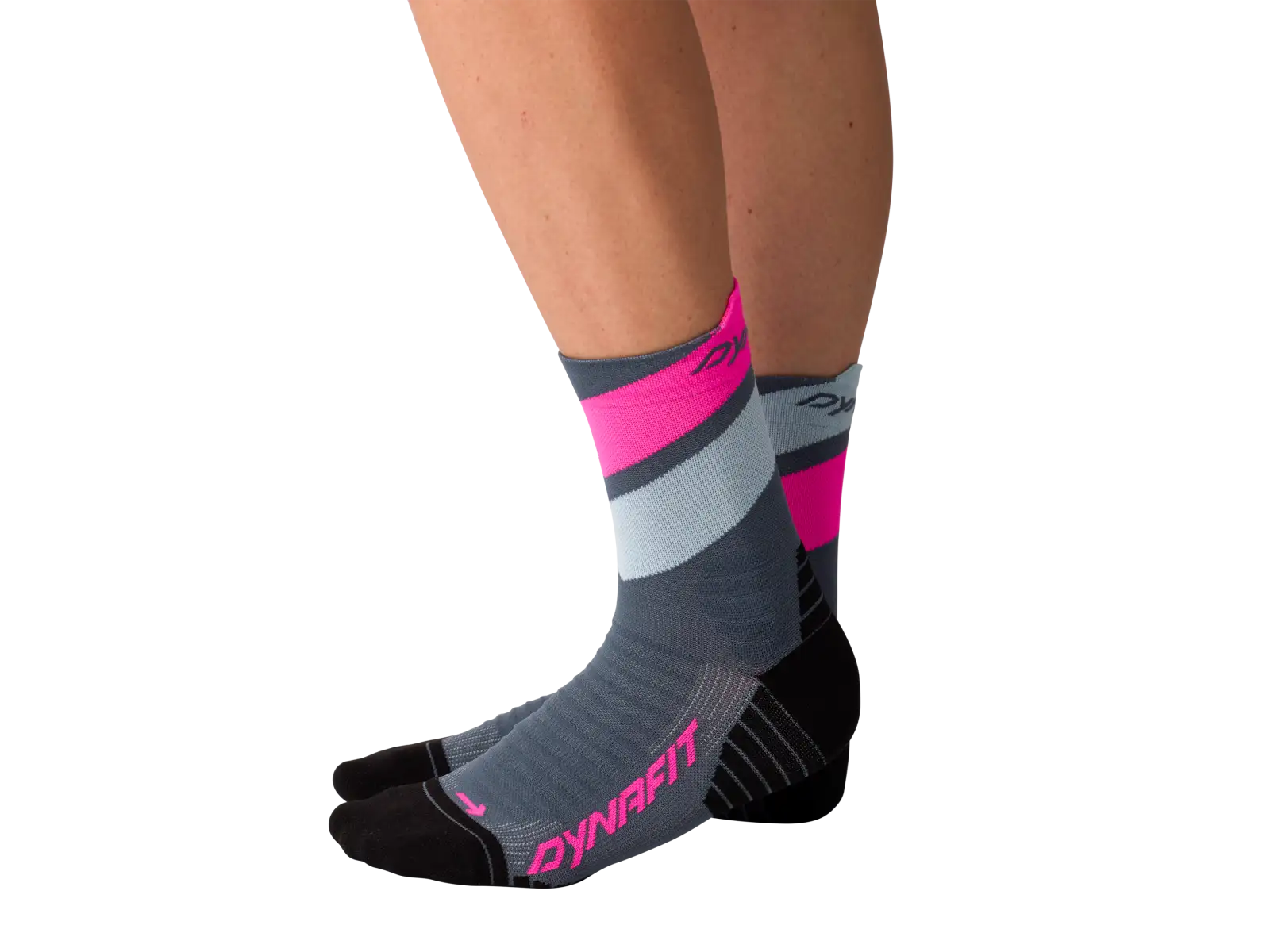 Dynafit Ultra Mid běžecké ponožky Cinder/Pink Glo
