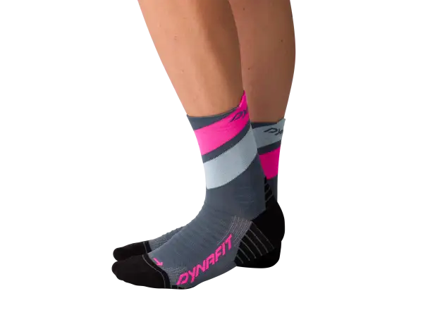 Dynafit Ultra Mid běžecké ponožky Cinder/Pink Glo