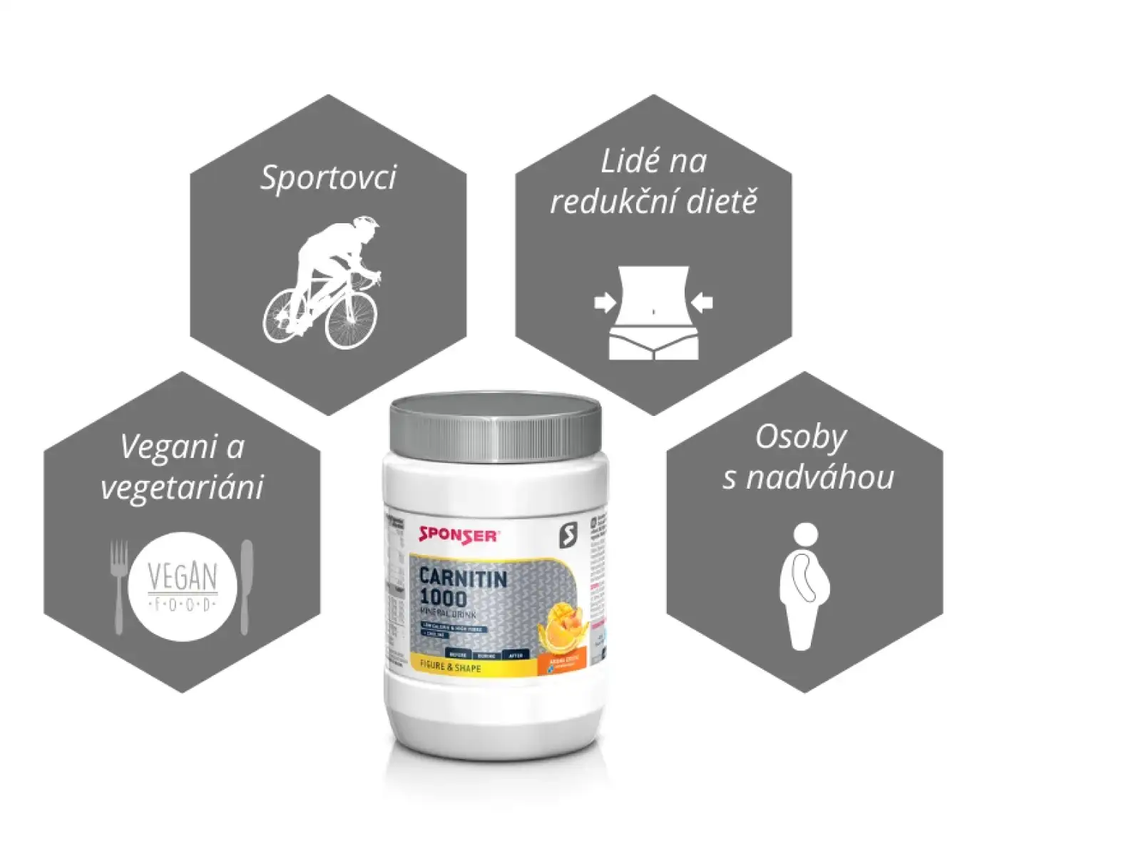 Sponser Carnitin 1000 Mineraldrink minerální nápoj 400 g