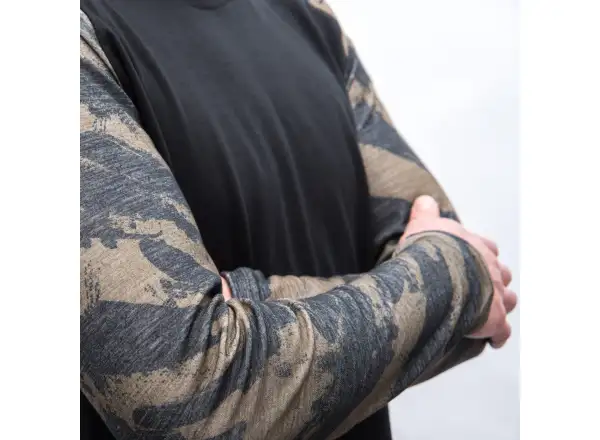 Sensor Merino Blend Impress pánské triko dlouhý rukáv černá/brush