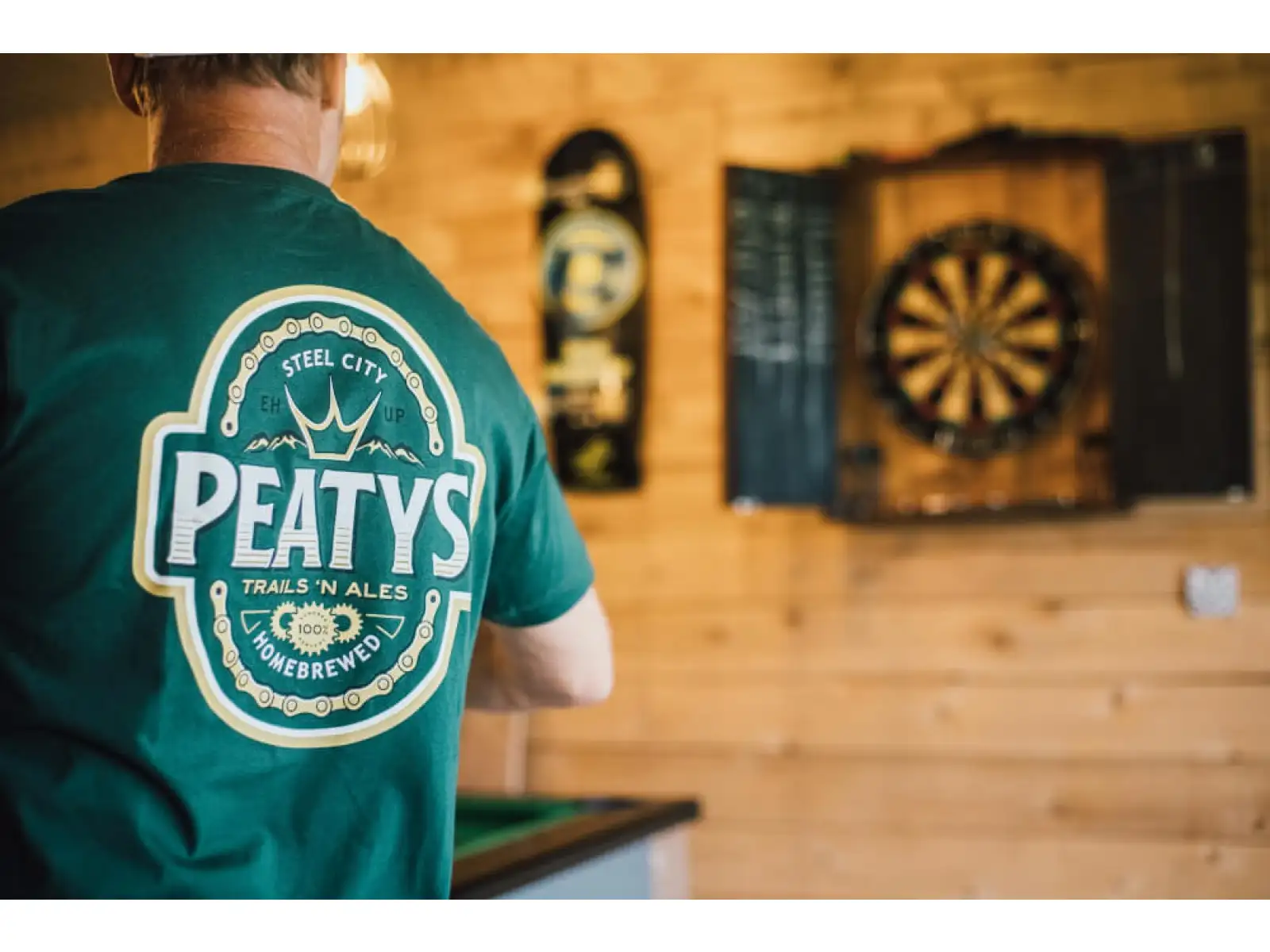 Peatys Pub Wear pánské triko krátký rukáv Homebrew / Bottle Green