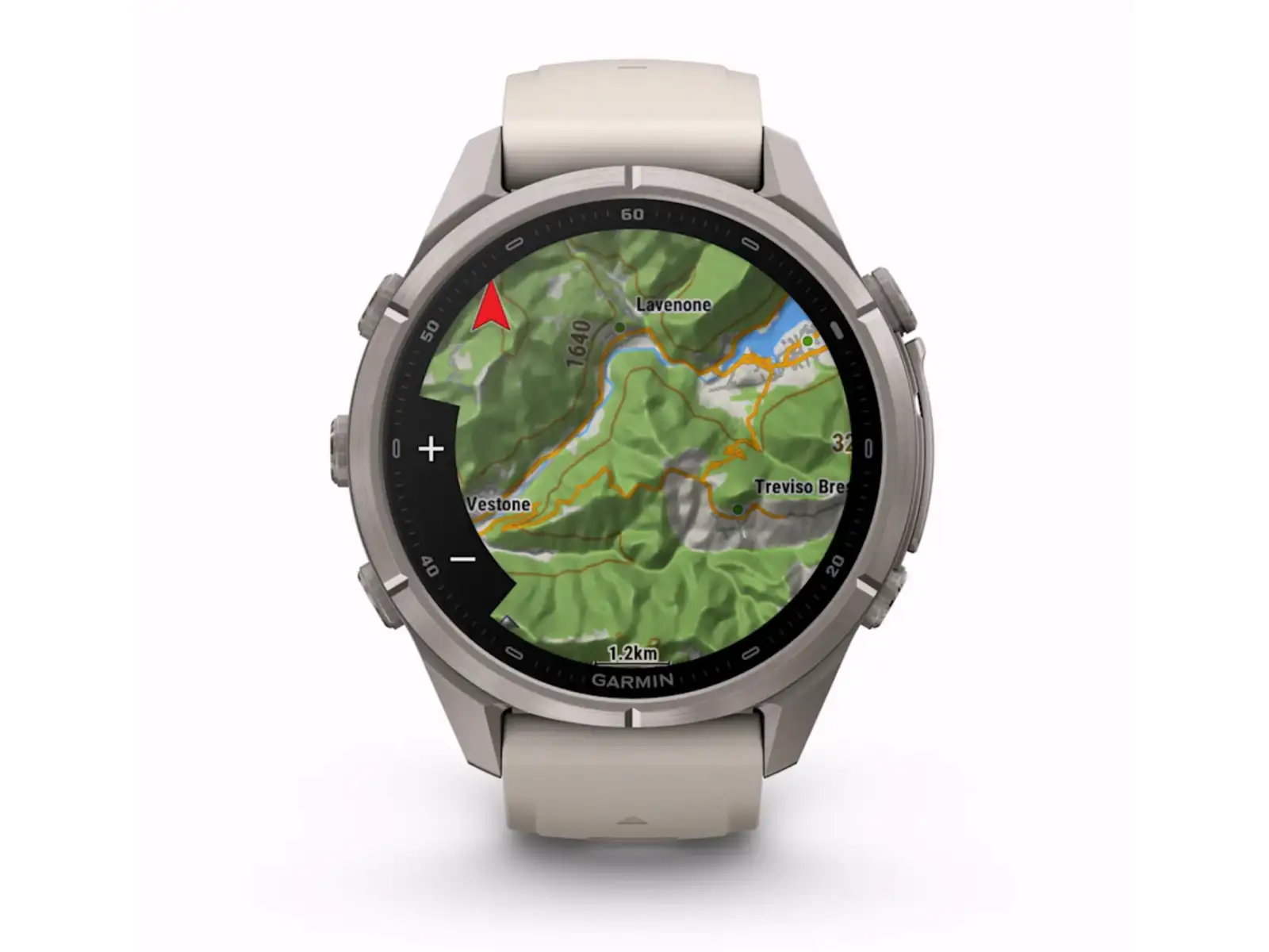 Garmin Fénix 9 Pro inReach 43 mm chytré hodinky Titanium Fog Gray/Dark Sandstone