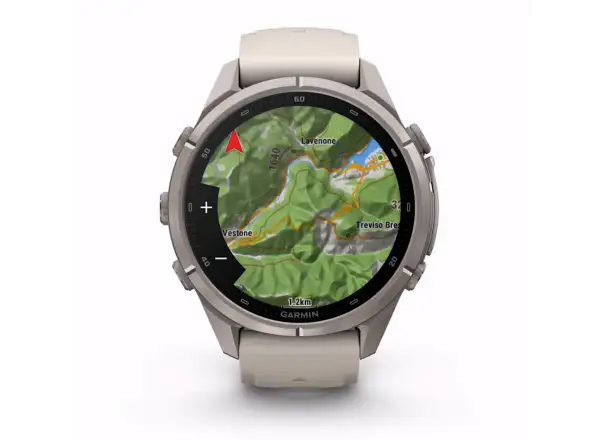 Garmin Fénix 9 Pro inReach 43 mm chytré hodinky Titanium Fog Gray/Dark Sandstone
