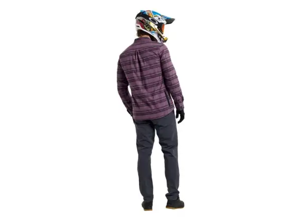 Troy Lee Designs Grind Flannel pánská košile Plaid Deep Purple
