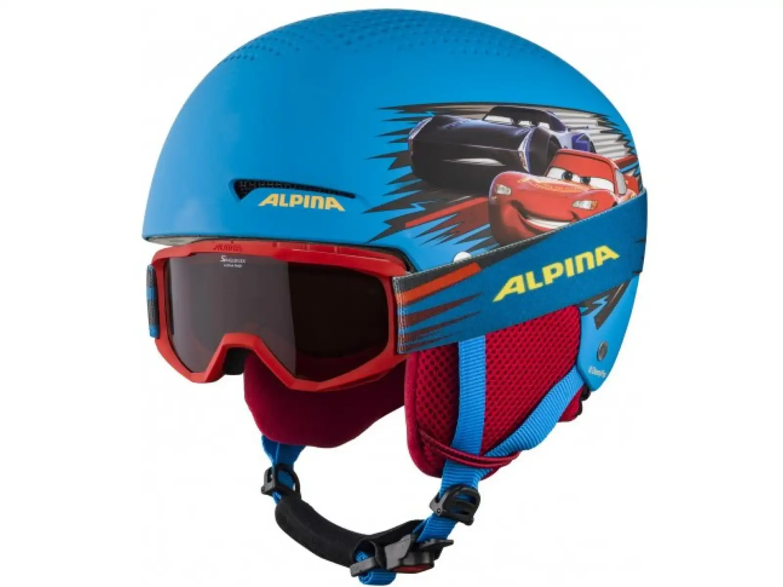 Alpina Zupo set Disney dětská lyžařská helma Cars