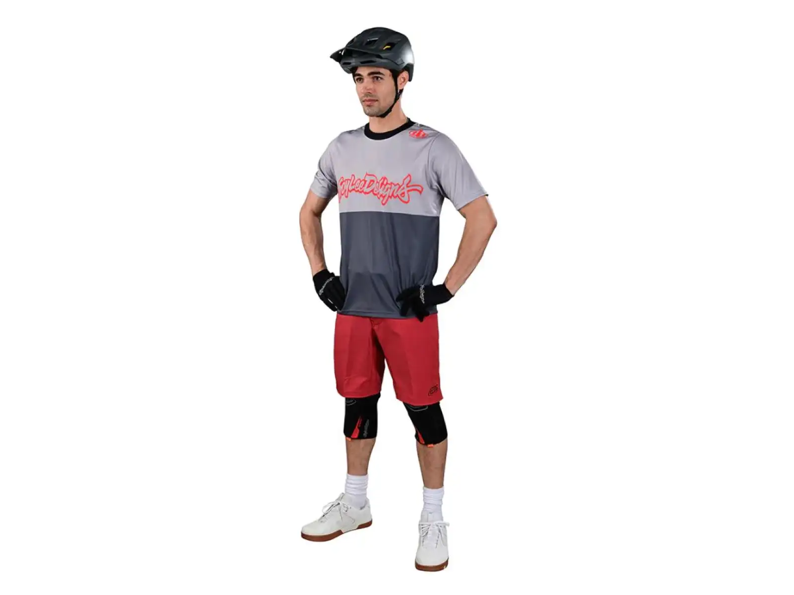 Troy Lee Designs Flowline Scripter pánský dres krátký rukáv charcoal