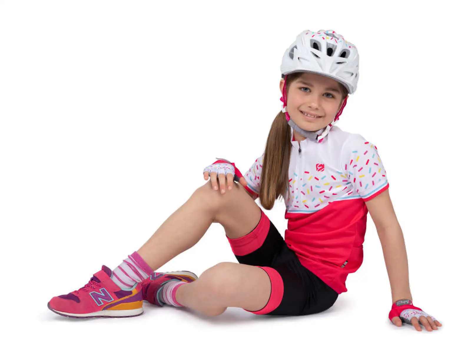 Etape Rio dětský dres krátký rukáv růžová/bílá