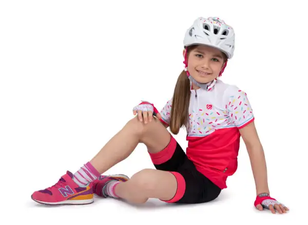 Etape Rio dětský dres krátký rukáv růžová/bílá