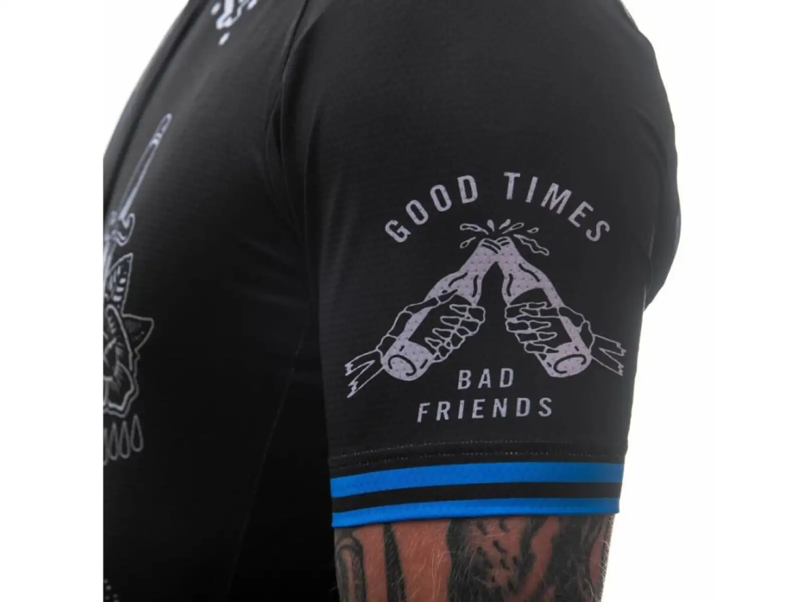 Sensor Cyklo Tour pánský dres krátký rukáv Black tattoo